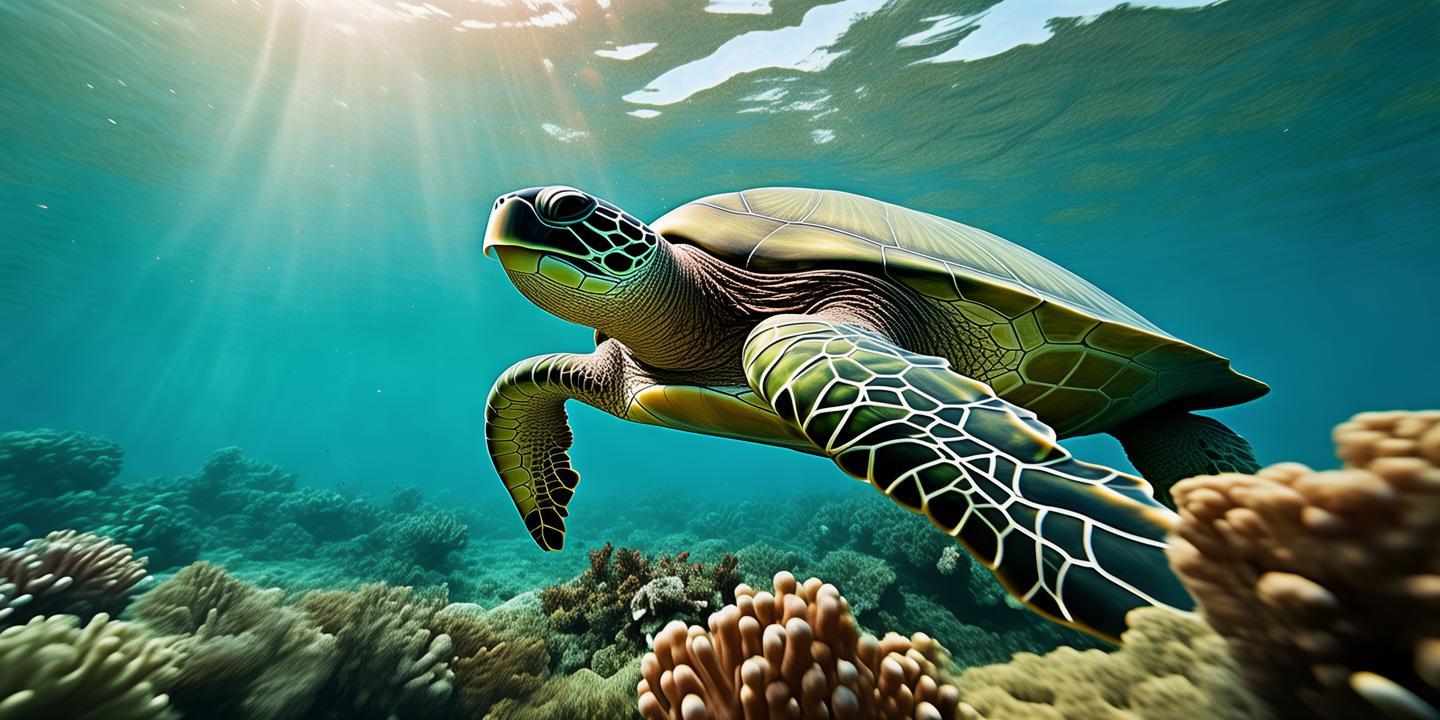 探寻海洋中的珍稀生物——鳞须海龟 第1张